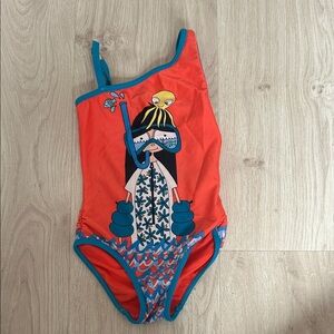 Marc Jacobs Kids Swim One Piece - Orange and Blue